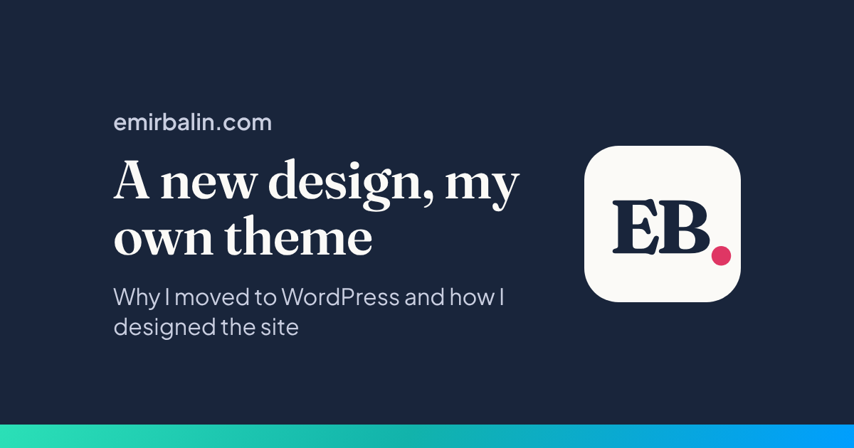 The emirbalin.com name and the EB seal on a navy background with a turquoise to blue stripe